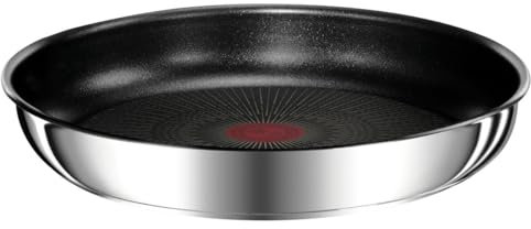 Tefal Ingenio Preference Bratpfanne, 24 cm, stapelbar, Edelstahl, sichere Antihaftbeschichtung, Induktion, Vielseitigkeit, platzsparend, Temperaturanzeige, L9730402