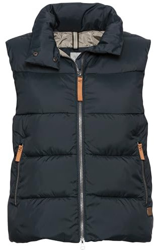 camel active Damen Steppweste aus recyceltem Polyester Nachtblau, womenswear-40