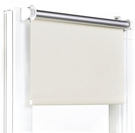 Fenster DEKOR - Rollos Für Fenster Ohne Bohren Sand - Verdunkelungsrollo B80 x H120 cm - Klemmrollo Verdunkelung - Fensterrollo Für Balkontüren - Verdunklungsrollo Leicht Zu Installieren - Klemmfix