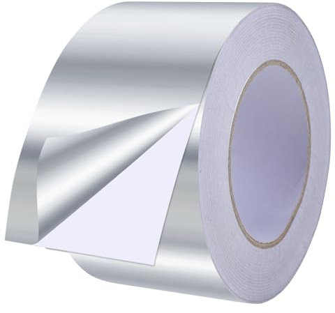 Siumir Ruban adhésif en aluminium 75 mm x 60 m étanche pour réparer les surfaces métalliques, pour des réparations rapides à la maison