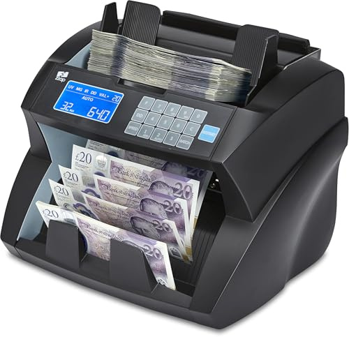 ZZap NC30 Banknote Counter & Counterfeit Detector - Single Denomination Value Counter - Money Cash Currency Counting Machine
