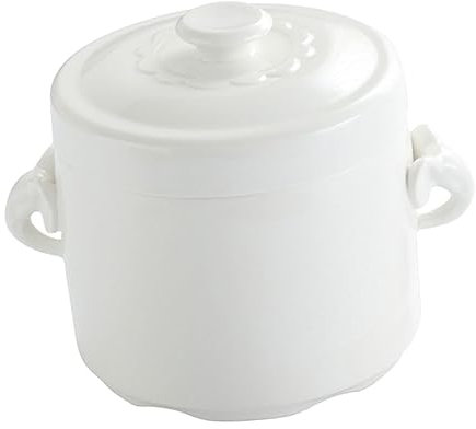 Alipis 1pieza Cerámica Aislante Para Cocción Vapor Tazón De Sopa De Asas Para Guisar y Preparar Sopas Caseras