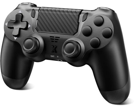 Suoxiom Manette sans pour PS-4, manette de jeu compatible avec PS-4/Slim/Pro, manette de jeu Bluetooth avec double vibration/écran tactile, capteur gyroscopique à 6 axes, prise audio 3,5 mm