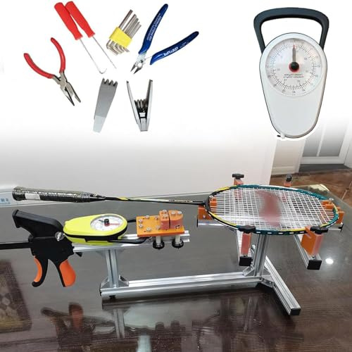 Machine à corder pour raquettes de badminton, pour squash et tennis, comprend un kit auxiliaire de cordage de raquette