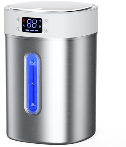 Humidifiers for Bedroom Large Room Baby, 4L Ultrasonic Cool Mist Humidifier, 304 Stainless Steel humidifiers, Auto Humidity Control, Humidity Display, Night Light, Quiet,Timer,Aromatherapy