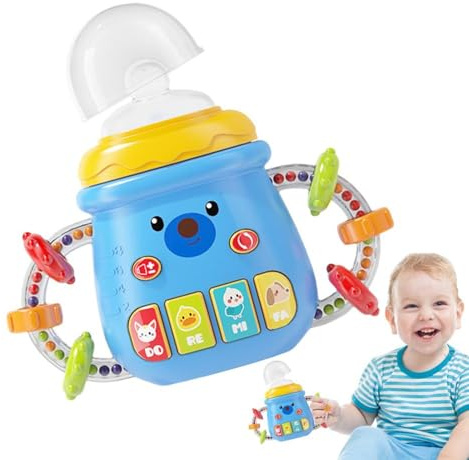 Genérico Biberón para alimentar, biberón para niños | Botella sensorial para sorber con sonajero y música - Taza de alimentación para el desarrollo de niños y niñas, en casa y de viaje