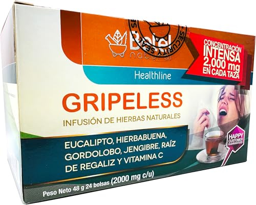 Gripless Tea - All Natural Aid for Cold and Flu - 24 Tea Bags - Betel Natural