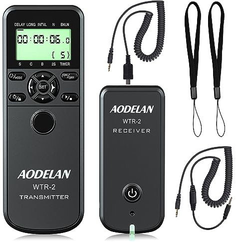 AODELAN Kabellose Timer-Fernauslöser mit HDR und Intervallgeber Fernbedienung für Olympus E-M1 E-M5 Mark II E-M10 Mark II für Panasonic GH5 S1H