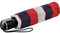 Knirps Regenschirm Damen Taschenschirm Large Duomatic Stripe (Stripe Red)