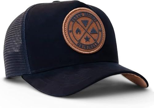 Urban Effort Mesh Back Cap - for Men and Women Baseball Hat 5-Panel Trucker Hat - Great Snapback Closure for Hunting & Hiking Black, 6 5/8-7 7/8