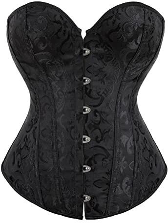 Kelvry Lingerie bustier corsetto disossato basco overbust da donna