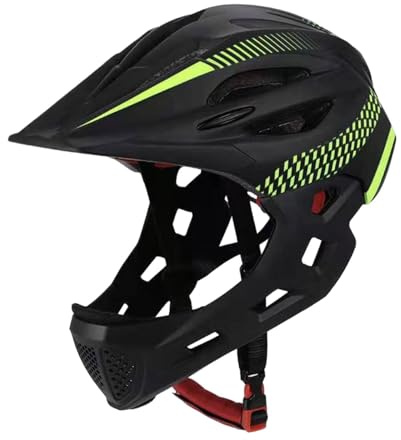 Dickly Casco de Bicicleta para niños Casco de Ciclismo Equipo de protección Resistente a Impactos Casco Casco de Bicicleta para Escalada en Roca, Verde Negro