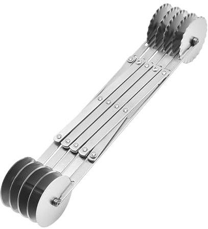 Rueda para cortar , cortador de pizza, cortador de , rodillo para cortar pizza, cortador de pasta de ravioli, cortador de raviolis y lasaña de acero inoxidable, herramienta para hornear gofres