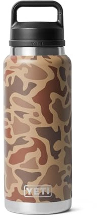 YETI Rambler 36 oz Bottle, Vacuum Insulated, Stainless Steel with Chug Cap, Wetlands Camo