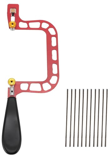 Professional Curved Jewelry Saw Frame Kit with 144 Saw Blades for Metal Wood Plastic Cutting Jewelry Making Tools Ergonomic Design Adjustable Tension Durable Steel Construction