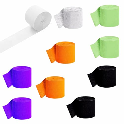 10 Rotoli di Carta Crespa Colorata 5 Colori Stelle Filanti in Carta Crespa Nastro Crespa Colorato per Fai Da Te Matrimonio Compleanno Decorazioni 4.5cm x 25m