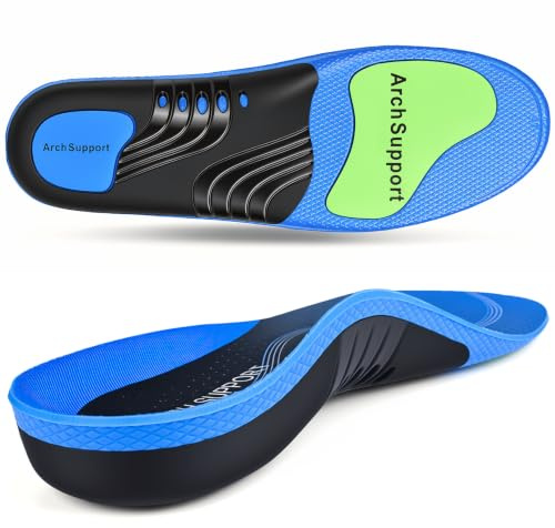 QQSQ Semelles Orthopédiques pour Homme et Femme, Semelles Confort pour Chaussures, Soutien de la Voûte Plantaire pour Fasciite Plantaire, Épine Calcanéenne et Pied Plat, Travail, Marche et Sport