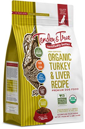 Tender & True Organic Turkey & Liver Recipe Dog Food, 4 lb