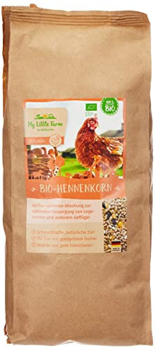 My Little Farm Bio-Hennenkorn, 2 kg, Bio-Körnerfutter für Hühner, ideal für Legehennen und andere Geflügel, naturgesunde Vollkornmischung, vitalstoffreich