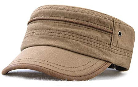 CHENNUO Militär armékeps män vintage basebollkeps sport keps sol skärmmössor, Beige, 56/60