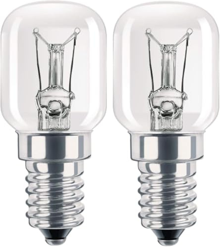 Kanta Replacement Pack of 2 Bulbs to Fit Bosch Neff Siemens Hotpoint AEG 25w 240V SES E14 Fridge Freezer Oven Appliance Bulb Lamp, Warm White