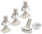 sourcing map M6x20mm T Slot Drop-in Bolt and M6 Hexagon Flange Nut Set, 20 Sets Hammer Head T-Bolt T Shape Stud Sliding Screw for European Standard 30 Series Aluminum Profile