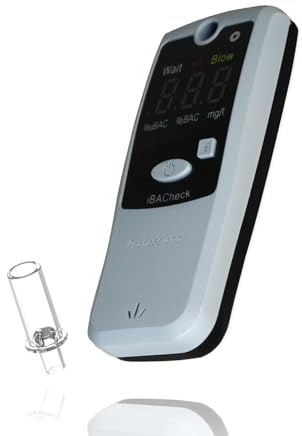 iBACheck Ficktestare med LED-display, låg strömförbrukning och testmöjligheten att testa cirka 350 tester, enkel användning med 10 minnen för testjämförelse