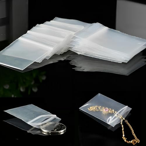 Small Plastic Sealable Transparent Storage Bags For Jewellery Earring Beads Pills Charms Little Craft Items Clear Reuseable Clear Bags 4 X 6cm (100)