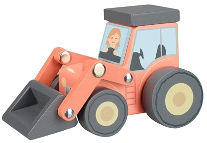 My First Loader Tractor Toy Car - Wooden Farm Vehicles, Toy Cars - Wooden Toys 1 Year Old and Toddler Toys- Fun Educational Small World Toys, Early Development & Activity Toys by Orange Tree Toys