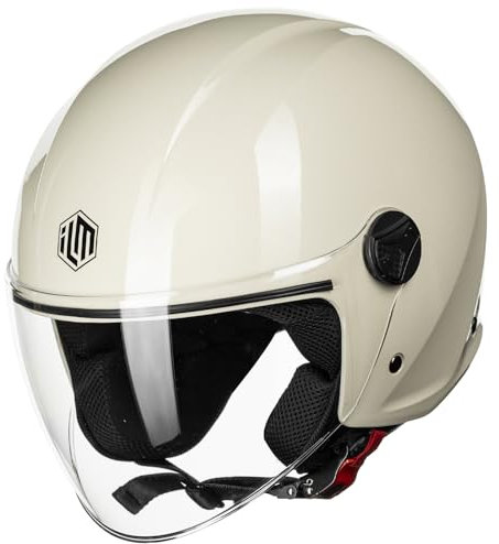 ILM Motorradhelm Retro Herren Damen Jethelm ECE2206 Modell WT506,Beige,L