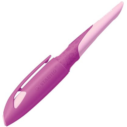STABILO - Schulfüller ergonomisch für Rechtshänder mit Anfänger-Feder A - EASYbirdy 3D DreamWorld Special Edition in pink - inkl. Patrone
