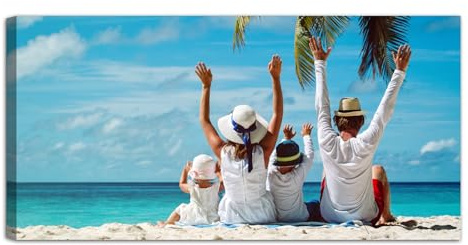 canvashop Quadro Personalizzato con Foto - Stampa su Tela Personalizzata Idea Regalo 100x50 cm