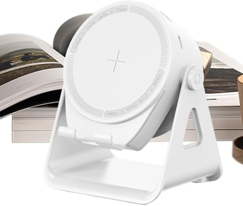 Generico Altoparlante Wireless | Supporto Altoparlante Induzione Senza Fili Con Luce - Dispositivo Elettronico Con Sensori Intelligenti Per Casa Bagno Scrivania Viaggio Doccia Esterni