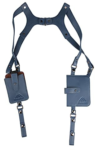 Anti-Theft Underarm Shoulder Bag Hidden Strap Wallet Holster Bag Leisure Double Shoulder Wallet Security Concealed Pack Backpack (Blue)
