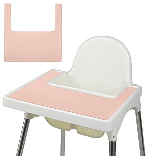 Vicloon Silikon Hochstuhl Matte für Babys und Kinder | Silikonmatte für den Babyhochstuhl, BPA-frei, Platzset für Babys und Kinder/IKEA Hack (Rosa)