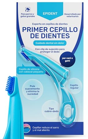 Brosse à dents en silicone souple et durable pour chiens et chats | Aide à Eliminer Efficacement la Plaque Dentaire | Favorise une Excellente Hygiène Bucco-dentaire Quotidienne | Bleu