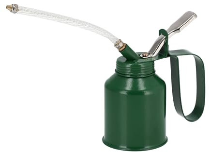 Retro-Ölkanne Grün, aus Blech, mit Pumpfunktion - 200ml