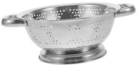 SOLUSTRE Scolapasta Acciaio Inossidabile con Maniglie Ergonomiche per Frutta e Setaccio Drenante per da e Trasportare