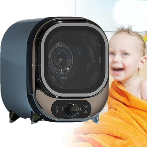 Xjymposium Electric Portable Clothes Tumble Condenser Dryer, 5kg Capacity Compact Portable, Spin Dryer with 0.8kg Load Capacity, for Home, Apartments and Rvs Electroplatedbrown