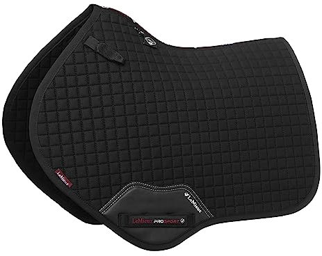 LeMieux Pro Sport Close-Contact-Schabracke, quadratisch gesteppt (D-Ring-Schlaufe) L schwarz