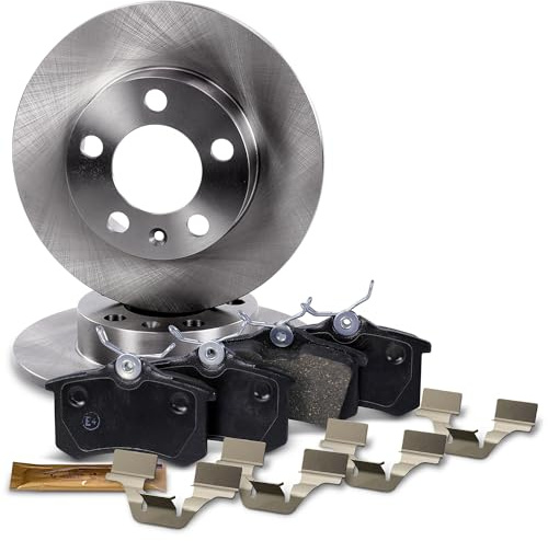 BESTPRICE Bremsenset Hinterachse inkl. Bremsscheiben Ø 230 mm Voll + Bremsbeläge hinten