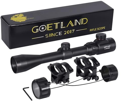 Goetland Lunettes de Visée 3-9x40 EG Telemetre Red Dot Rouge Vert Illuminé Rangerfinding SFP pour Tactique Chasse Airsoft Arbalète Carbine Tir Sportif