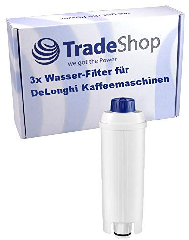 Trade-Shop 3 x Water Filter for DeLonghi ECAM Esam Series/Autentica Series/Eletta Series Fully Automatic Coffee Machines/Filter Cartridge