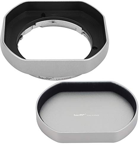 Metal Bayonet Lens Hood for Fujifilm XF 35mm F2 R WR FUJINON XF 23mm F2 R WR,XC 35mm F2,with Cap, Fuji 35mm F2 Lens Hood, Fuji 23mm F2 Lens Hood, 35mm F2 Hood, 23mm/F2 Hood, Replaces LH-XF35-2 Hood