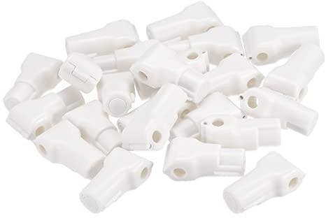 sourcing map Minorista Tienda Supermercado Móvil Teléfono Antirrobo Gancho Bloqueo, 6mm Especial Magnético Pantalla Estante Bloqueo, Clavija Gancho, Blanco Paquete de 50