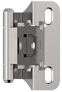 Amerock BPR756626 Hinge, Polished Chrome, 1/4 inch (6mm) Overlay