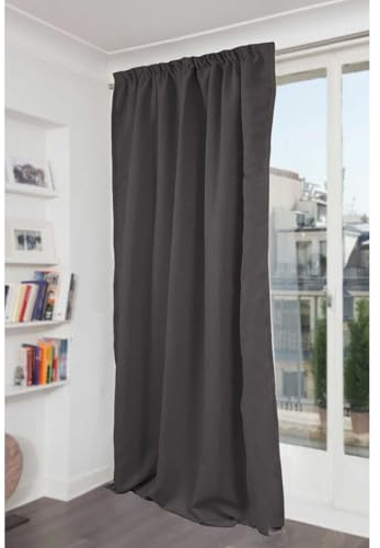 Moondream - Rideau phonique occultant et Thermique Polyester Ardoise 140x260 cm