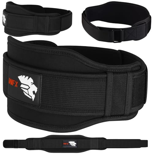 Cintura per sollevamento pesi, palestra, fitness, doppia forza, 14 cm, in neoprene, imbottita, per allenamento lombare, bodybuilding, powerlifting, squat, stacchi da terra, esercizi di (S)