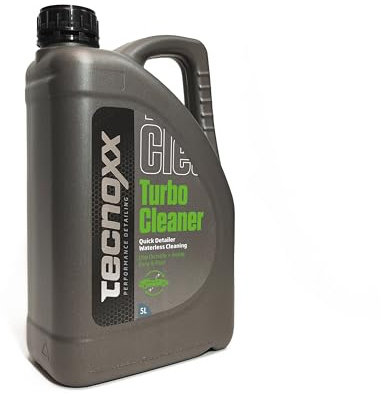 Tecnoxx Turbo Cleaner Quick Detailer Snabb Torr Bil Rengöring Vattenfri Repfri Skyddsglans, Uniform Fläckfri Finish, 5L Professionell Förpackning