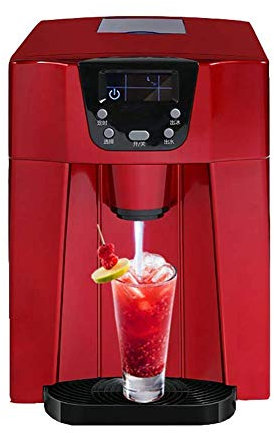 Macchina Per Il Ghiaccio Automatica 2 In 1, Macchina Per Fare Cubetti Di Ghiaccio Elettrica A Blocco Tondo Da 33 Libbre/24 Ore Fontana Per Bevande Con Erogatore Di Acqua Ghiacciata